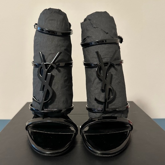 Saint Laurent Cassandra YSL Logo Sandal - Picture 6 of 11